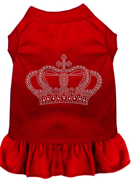 Rhinestone Crown Dress Red Med